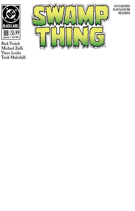 Swamp Thing 1989 #1 (of 4) Cvr C Blank Card Stock Var (MR)