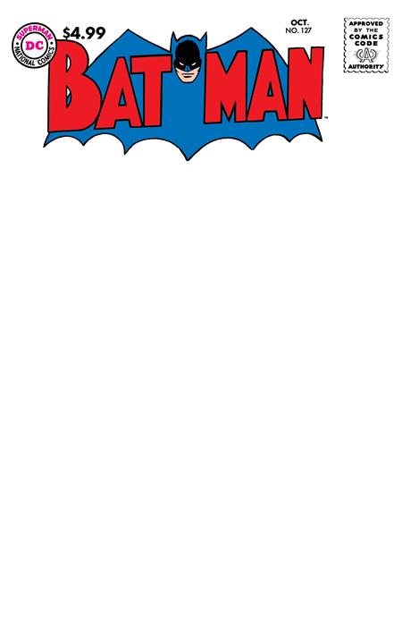 Batman #127 Facsimile Edition Cvr B Blank Card Stock Var
