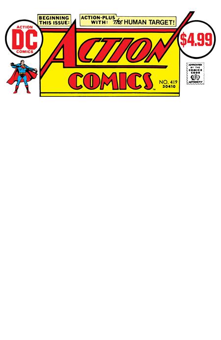 ACTION COMICS #419 FACSIMILE EDITION CVR C BLANK CARD STOCK VAR