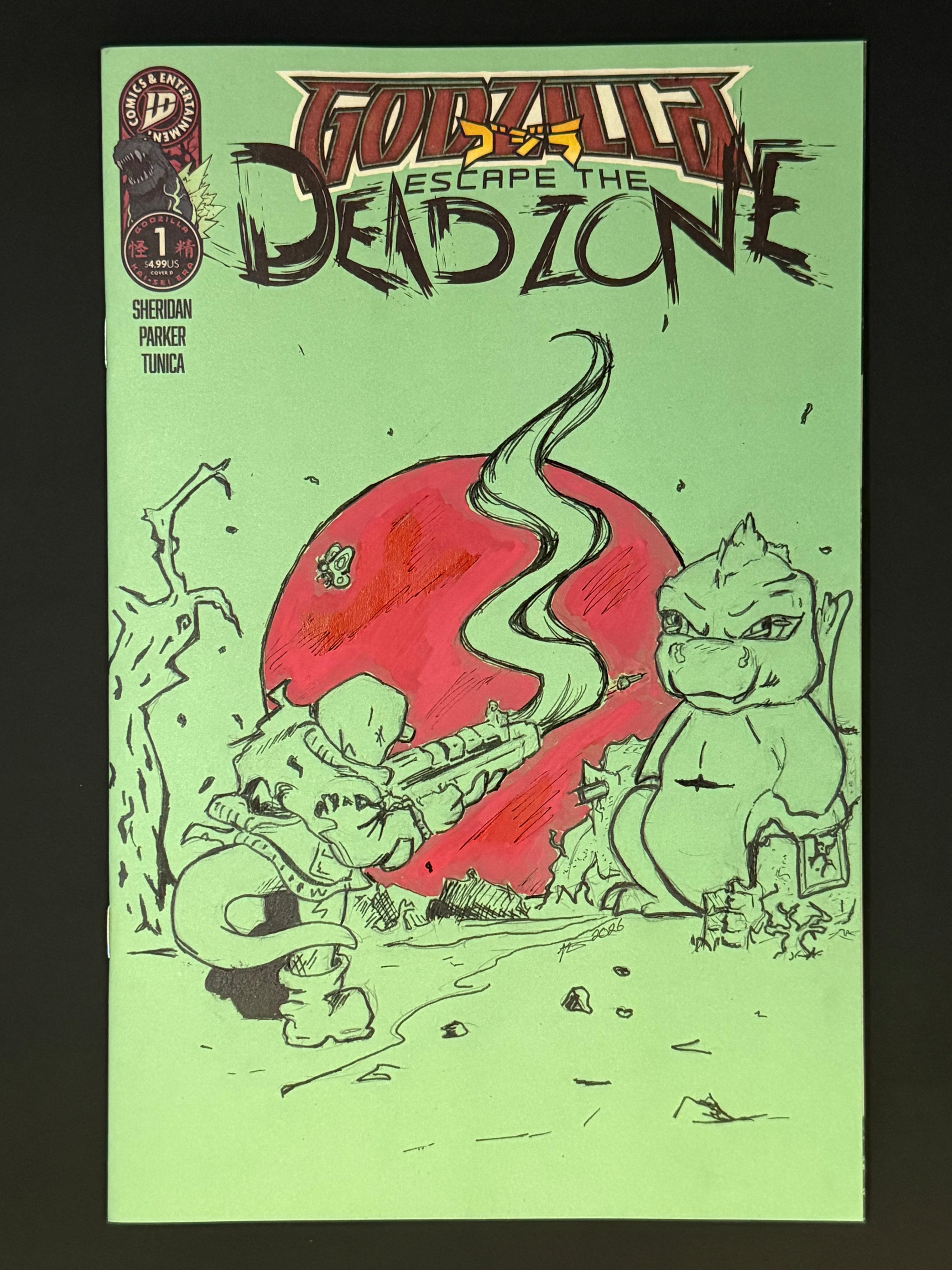 Minerva’s Touch - Godzilla Escape The Dead Zone #1 Sketch Cover - Art by Minerva’s Touch