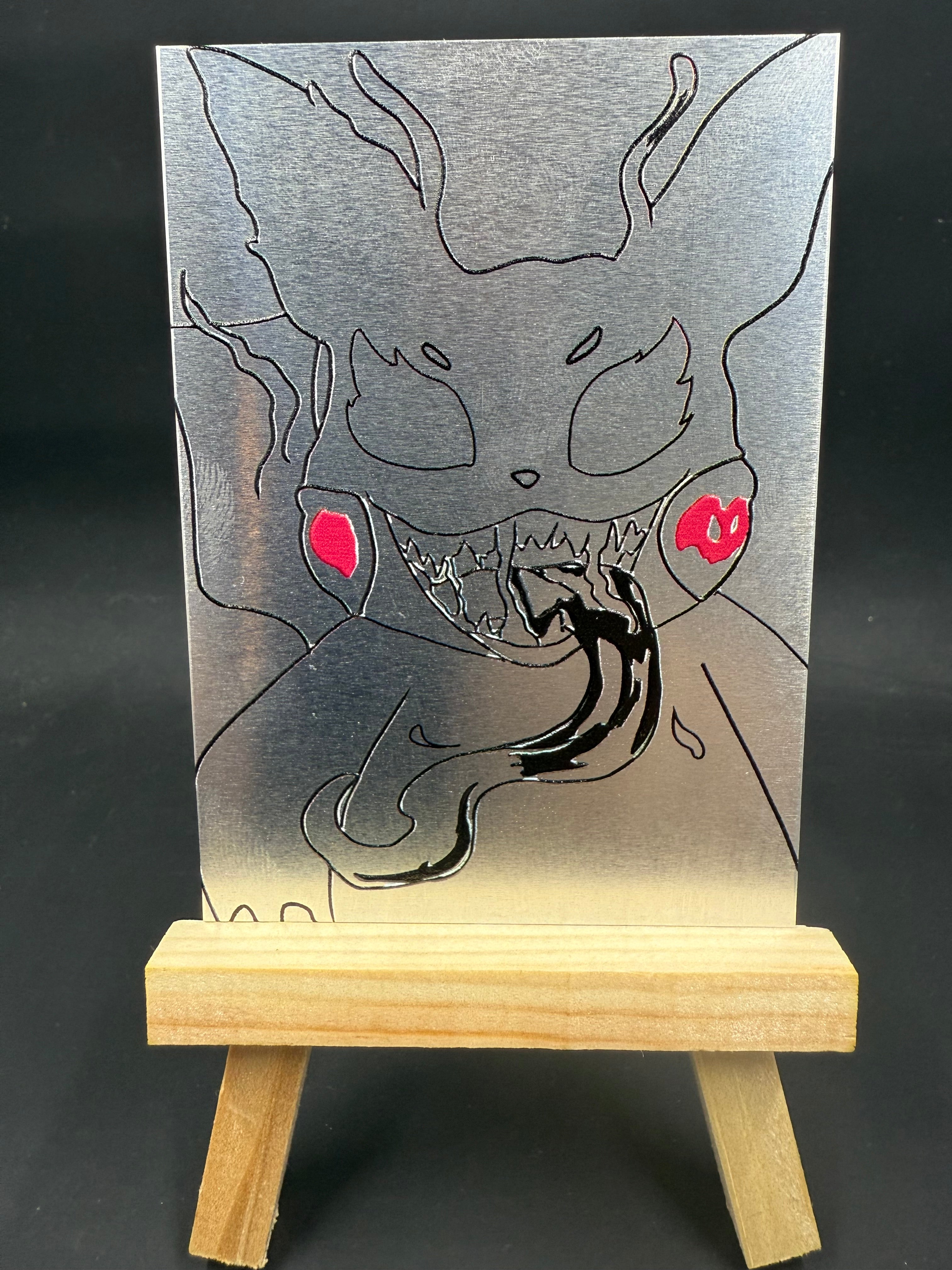 Venonized Pikachu Metal Art Card Sized Print by Minervas_Touch