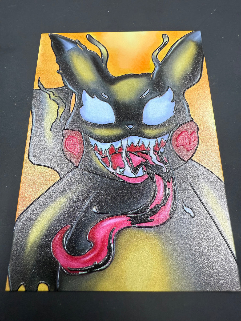 Venonized Pikachu Metal Art Card Sized Print by Minervas_Touch