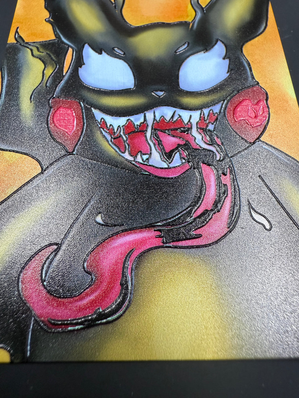 Venonized Pikachu Metal Art Card Sized Print by Minervas_Touch